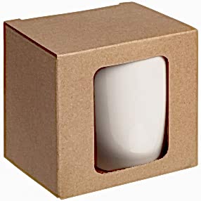 Коробка с окном для кружки Window, крафт Коробка с окном для кружки Window, крафт