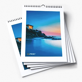 Настенный календарь Wire-o, А3 - Half с двусторонней цветной печатью Настенный календарь Wire-o, А3 - Half с двусторонней цветной печатью