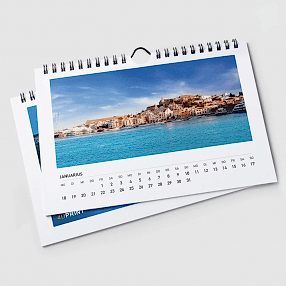 Настенный календарь Wire-o, A6 с двусторонней цветной печатью Настенный календарь Wire-o, A6 с двусторонней цветной печатью